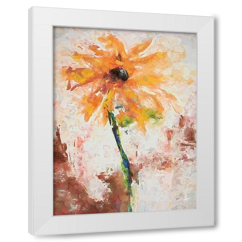 Lovely Yellow White Modern Wood Framed Art Print by Thouthip, Anne