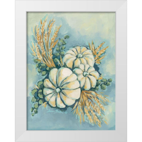 Blue Harvest I White Modern Wood Framed Art Print by Baker, Sara