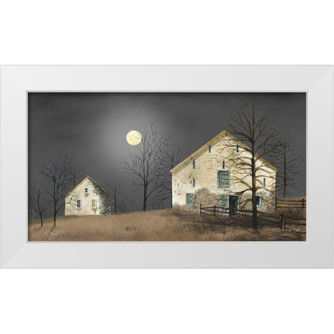 Still of the Night White Modern Wood Framed Art Print by Jacobs, Billy