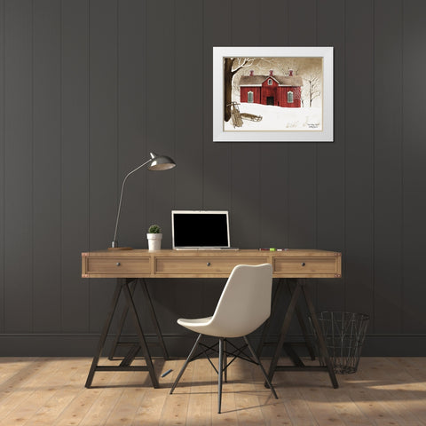 New Fallen Snow White Modern Wood Framed Art Print by Jacobs, Billy