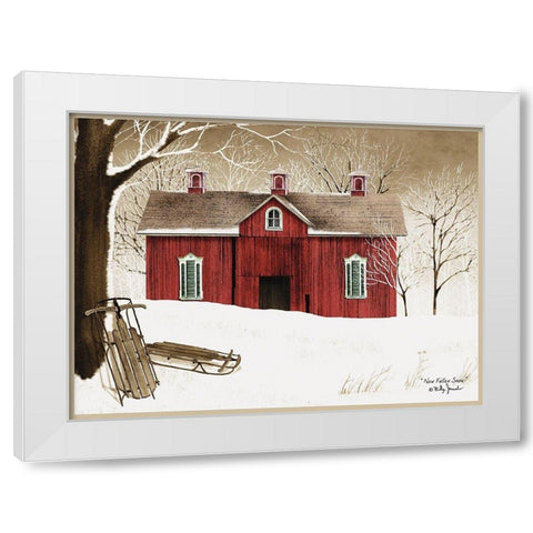 New Fallen Snow White Modern Wood Framed Art Print by Jacobs, Billy
