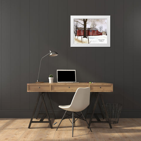 Americana Barn White Modern Wood Framed Art Print by Jacobs, Billy