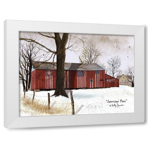 Americana Barn White Modern Wood Framed Art Print by Jacobs, Billy