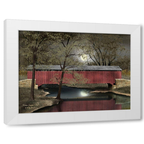 Warm Summers Eve White Modern Wood Framed Art Print by Jacobs, Billy