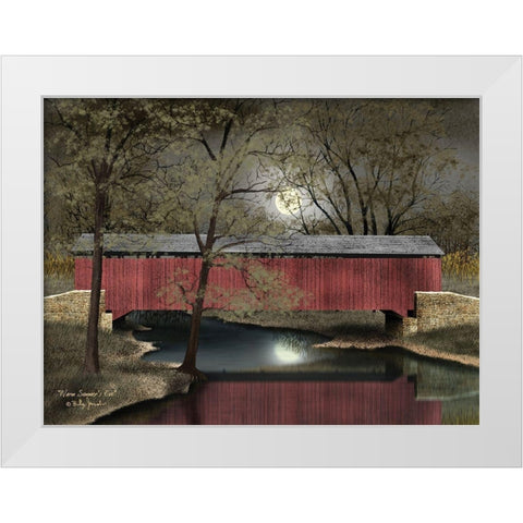 Warm Summers Eve White Modern Wood Framed Art Print by Jacobs, Billy