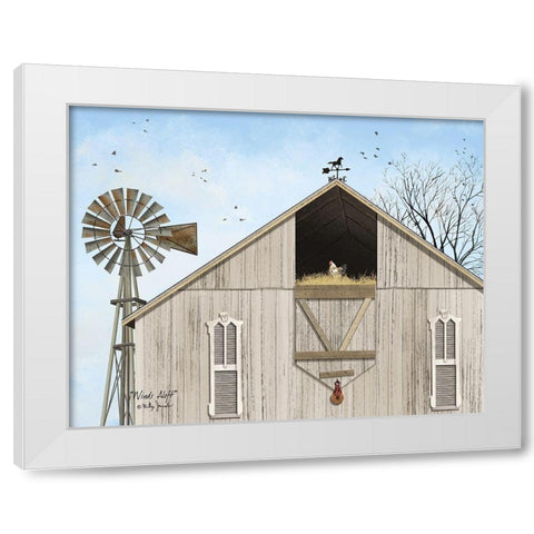 Winds Aloft White Modern Wood Framed Art Print by Jacobs, Billy