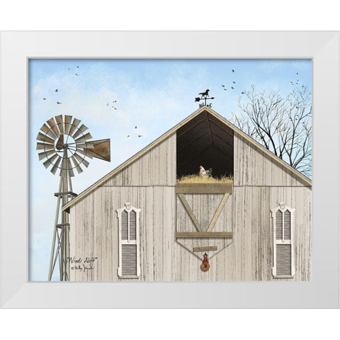 Winds Aloft White Modern Wood Framed Art Print by Jacobs, Billy