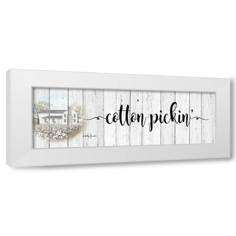 Cotton Pickin White Modern Wood Framed Art Print by Jacobs, Billy
