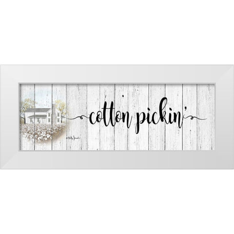 Cotton Pickin White Modern Wood Framed Art Print by Jacobs, Billy