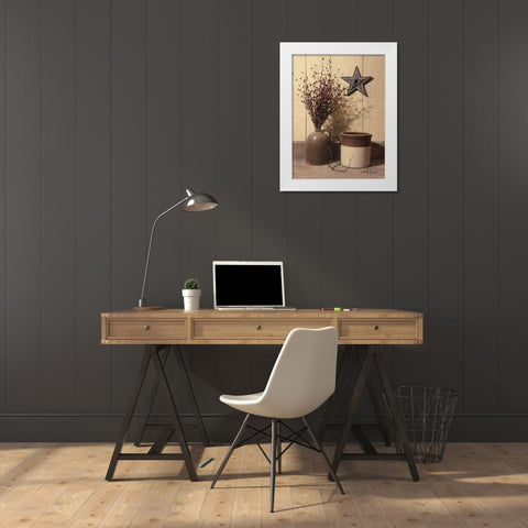 Crocks and Star White Modern Wood Framed Art Print by Jacobs, Billy