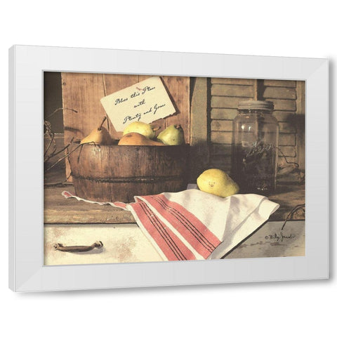 Plenty and Grace White Modern Wood Framed Art Print by Jacobs, Billy