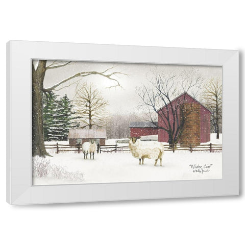 Winter Coat White Modern Wood Framed Art Print by Jacobs, Billy