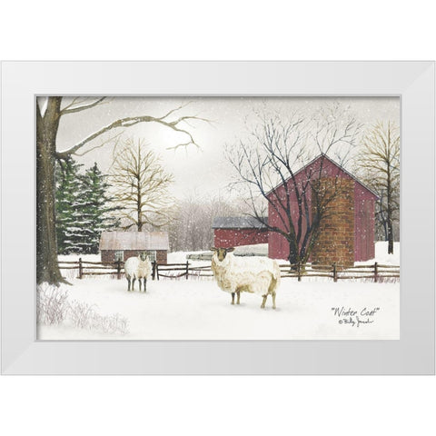 Winter Coat White Modern Wood Framed Art Print by Jacobs, Billy