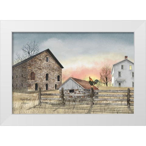 Early Riser White Modern Wood Framed Art Print by Jacobs, Billy