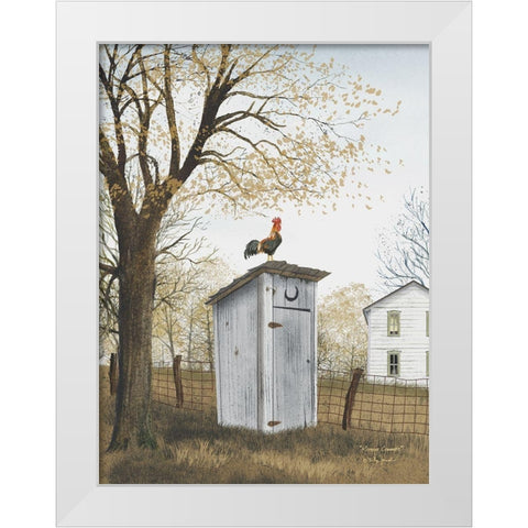 Morning Commute White Modern Wood Framed Art Print by Jacobs, Billy