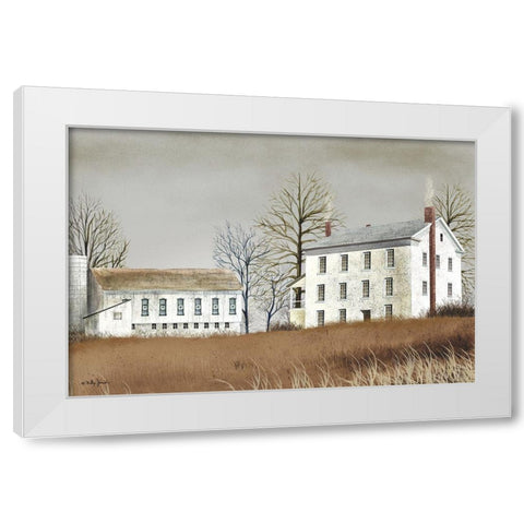 Cold Morning White Modern Wood Framed Art Print by Jacobs, Billy
