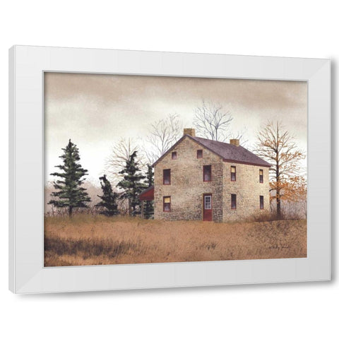 Old Stone House White Modern Wood Framed Art Print by Jacobs, Billy