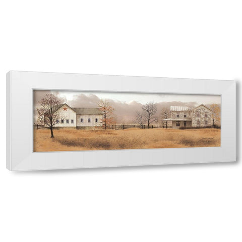 Peaceful Homestead White Modern Wood Framed Art Print by Jacobs, Billy