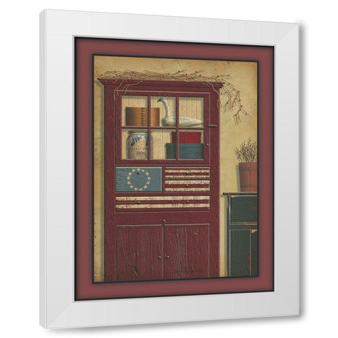 Americana Hutch White Modern Wood Framed Art Print by Jacobs, Billy