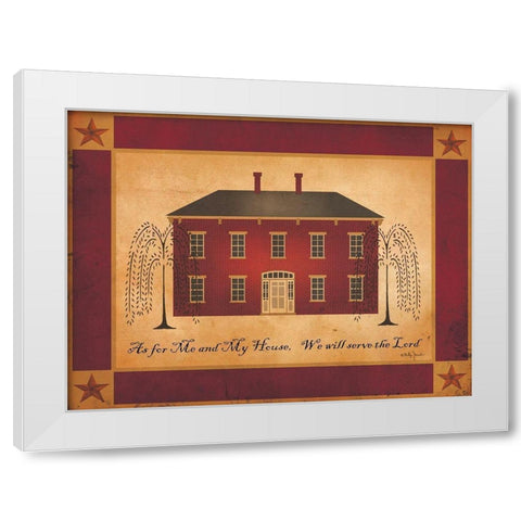 As For Me White Modern Wood Framed Art Print by Jacobs, Billy