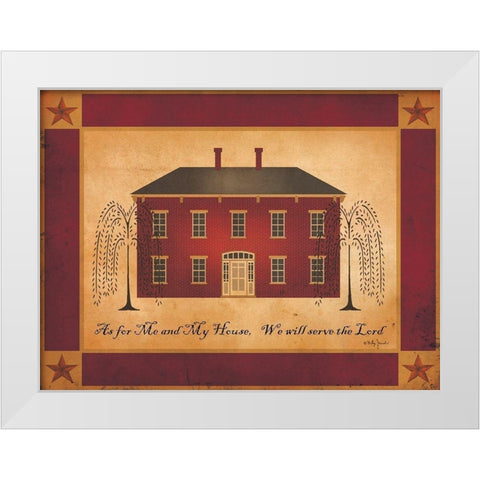 As For Me White Modern Wood Framed Art Print by Jacobs, Billy