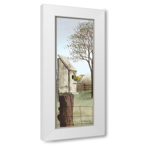 Wren White Modern Wood Framed Art Print by Jacobs, Billy