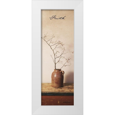 Faith White Modern Wood Framed Art Print by Jacobs, Billy