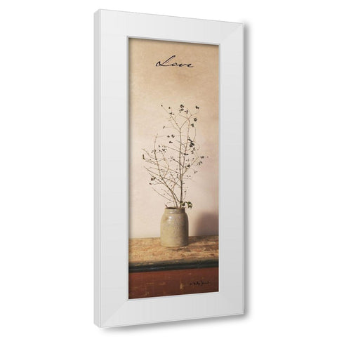 Love White Modern Wood Framed Art Print by Jacobs, Billy