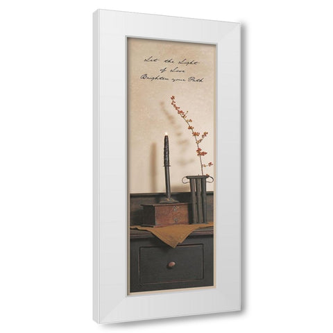 Let the Light White Modern Wood Framed Art Print by Jacobs, Billy