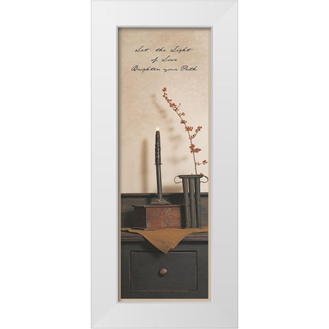 Let the Light White Modern Wood Framed Art Print by Jacobs, Billy