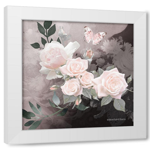 Noir Roses I White Modern Wood Framed Art Print by Bluebird Barn