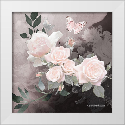 Noir Roses I White Modern Wood Framed Art Print by Bluebird Barn