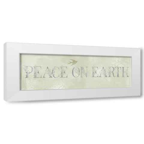 Peace on Earth White Modern Wood Framed Art Print by Bluebird Barn