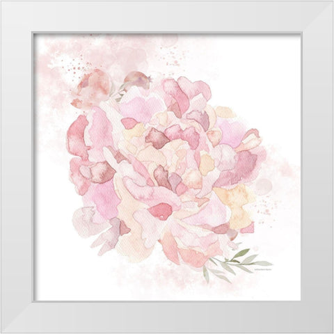 Cottage Peony I White Modern Wood Framed Art Print by Bluebird Barn