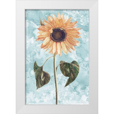 Vintage Sunflower White Modern Wood Framed Art Print by Bluebird Barn