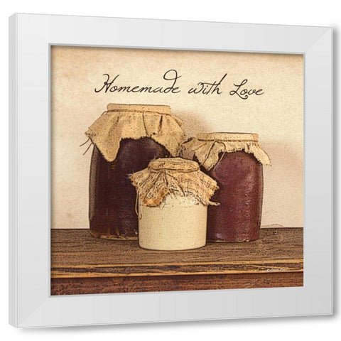 Homemade with Love White Modern Wood Framed Art Print by Boyer, Susie