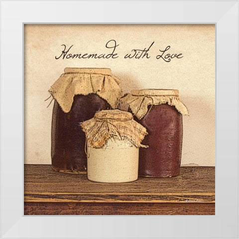 Homemade with Love White Modern Wood Framed Art Print by Boyer, Susie
