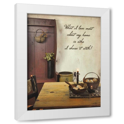 What I Love Most White Modern Wood Framed Art Print by Boyer, Susie