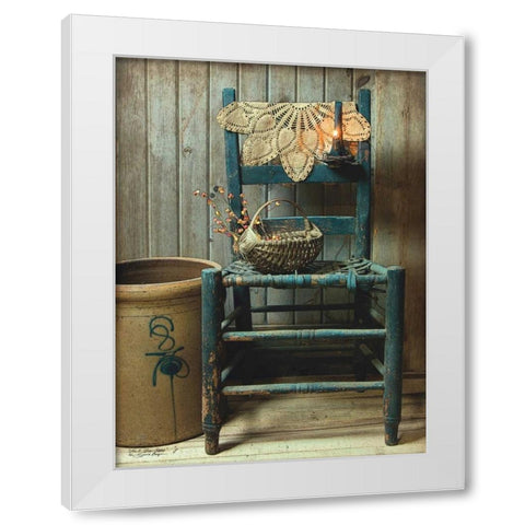 This Old Chair White Modern Wood Framed Art Print by Boyer, Susie