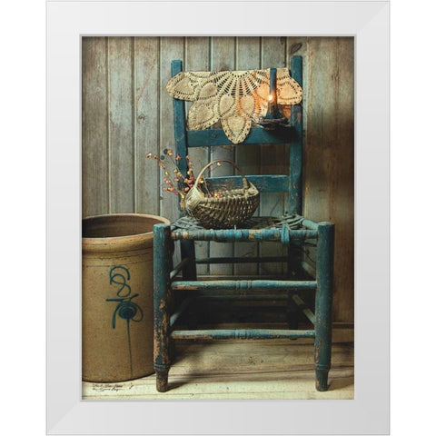This Old Chair White Modern Wood Framed Art Print by Boyer, Susie