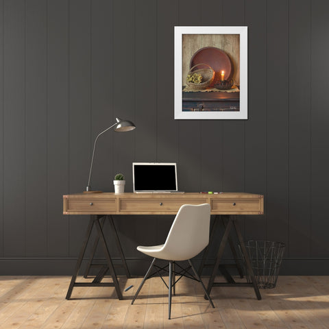 The Red Bowl White Modern Wood Framed Art Print by Boyer, Susie