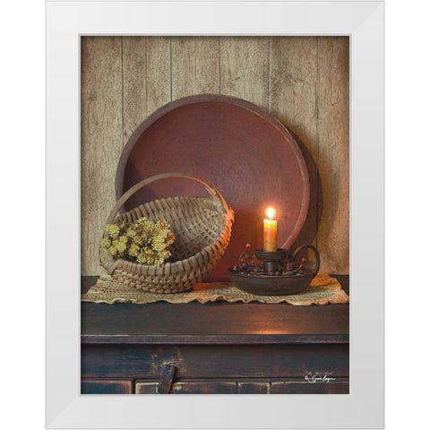 The Red Bowl White Modern Wood Framed Art Print by Boyer, Susie