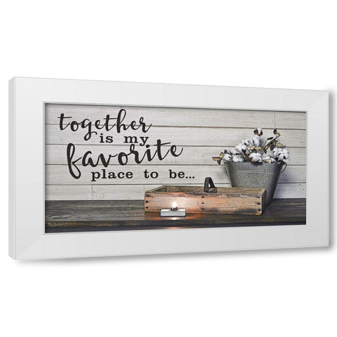 Together White Modern Wood Framed Art Print by Boyer, Susie