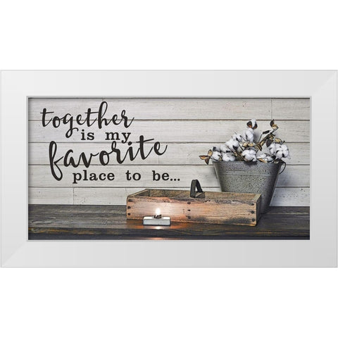 Together White Modern Wood Framed Art Print by Boyer, Susie