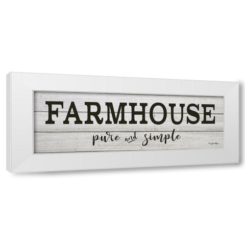 Farmhouse - Pure and Simple White Modern Wood Framed Art Print by Boyer, Susie