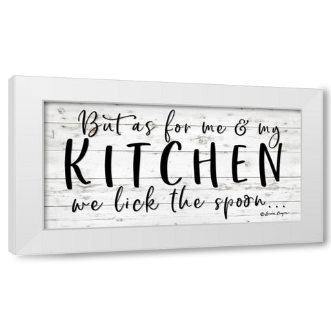 We Lick the Spoon White Modern Wood Framed Art Print by Boyer, Susie