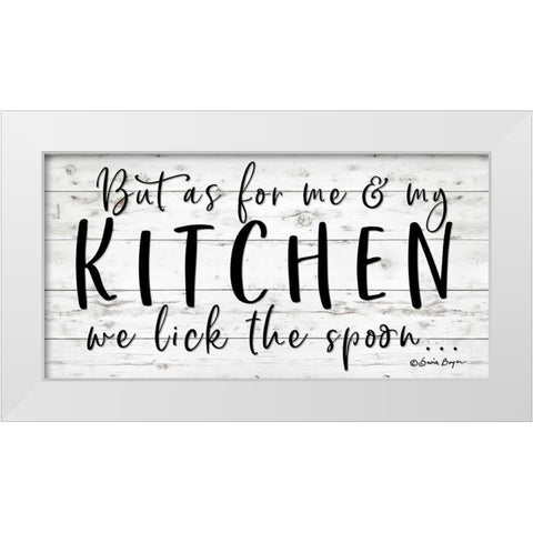 We Lick the Spoon White Modern Wood Framed Art Print by Boyer, Susie