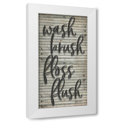 Wash Brush Floss Flush White Modern Wood Framed Art Print by Boyer, Susie
