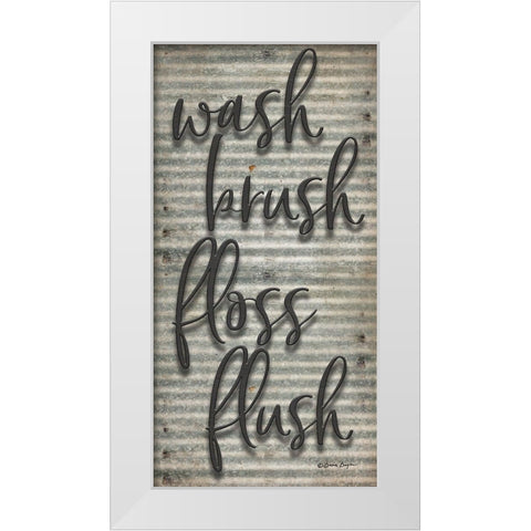 Wash Brush Floss Flush White Modern Wood Framed Art Print by Boyer, Susie