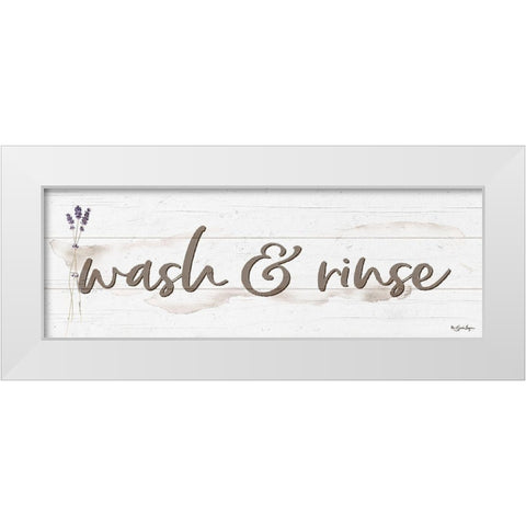 Wash And Rinse White Modern Wood Framed Art Print by Boyer, Susie